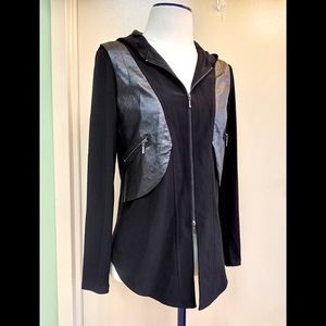 Bali Corp Hooded Zip Tunic Jacket Sweater